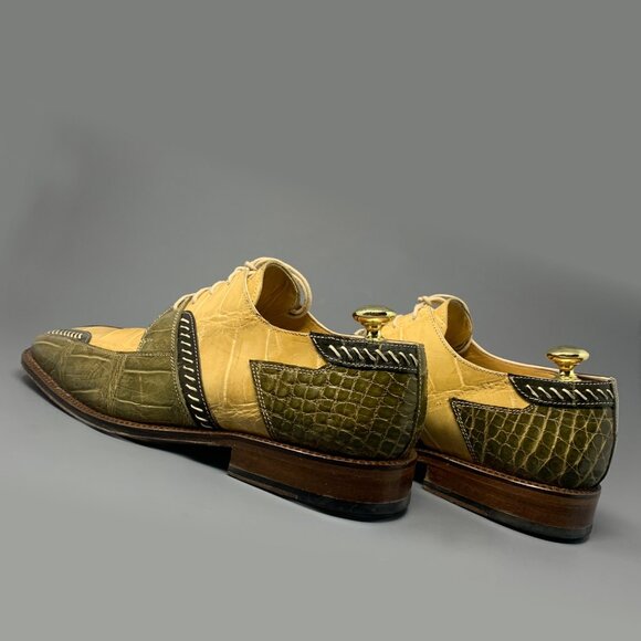 *RARE* DAVID EDEN Exotic Alligator / Decorative Stitch / Bicycle Toe / Men\'s 10 main image 4